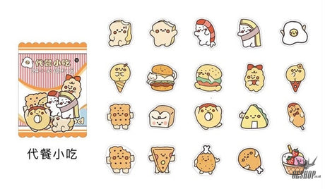 Infeel.Me 24/7 Mini Mart Stickers (40 pieces) Cozy Bites (40 pieces) Sticker