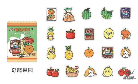 Infeel.Me 24/7 Mini Mart Stickers (40 pieces) Fruit Fiesta (40 pieces) Sticker