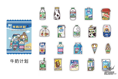 Infeel.Me 24/7 Mini Mart Stickers (40 pieces) Milk Club (40 pieces) Sticker