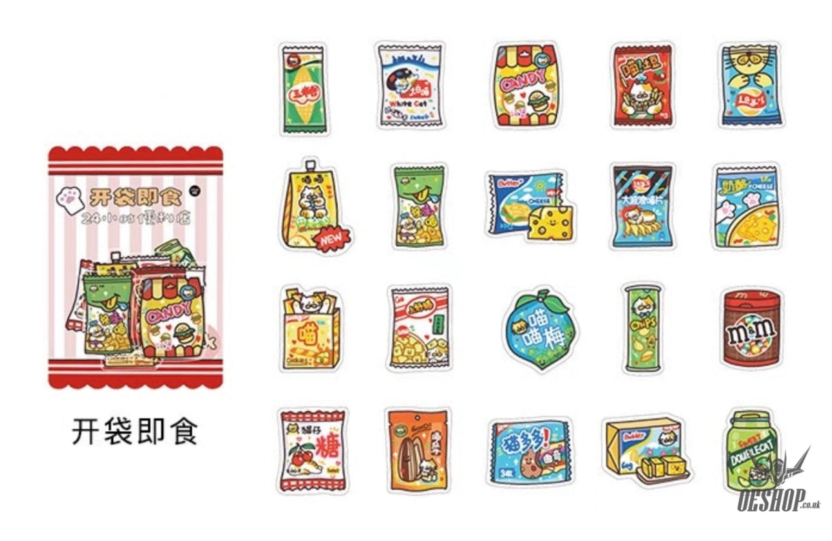 Infeel.Me 24/7 Mini Mart Stickers (40 pieces) Snack Attack (40 pieces) Sticker
