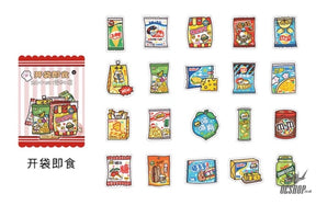 Infeel.Me 24/7 Mini Mart Stickers (40 pieces) Snack Attack (40 pieces) Sticker