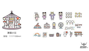 Infeel.Me A Beautiful Day Stickers (40 pieces) Amusement Park Memories (40 pieces) Sticker