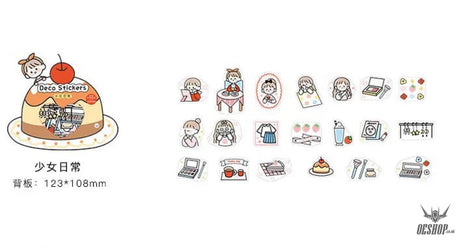 Infeel.Me A Beautiful Day Stickers (40 pieces) Girl’s Daily Life (40 pieces) Sticker