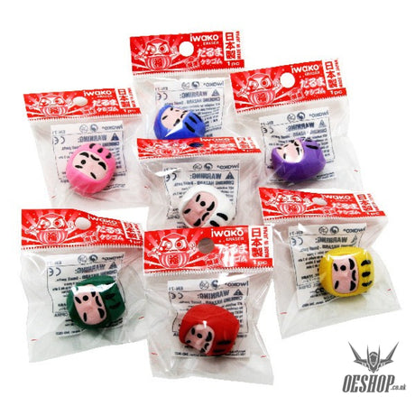 IWAKO Erasers  Good Luck Daruma 7 Types   Assort Single Erasaer Iwako 0.99 OEShop