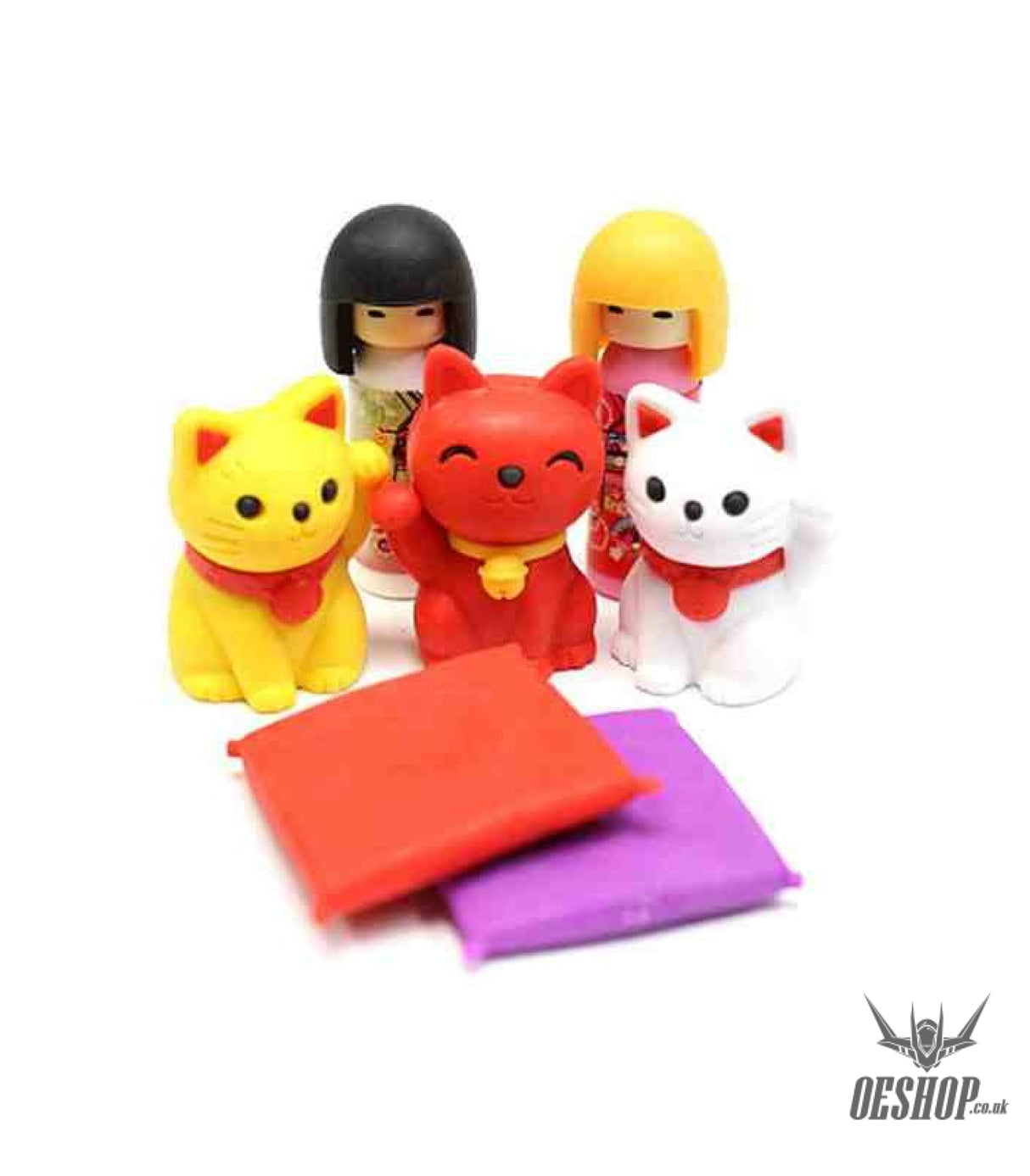 IWAKO Erasers  Kokeshi Beckoning cat Blister Pack Eraser Iwako 4.49 OEShop