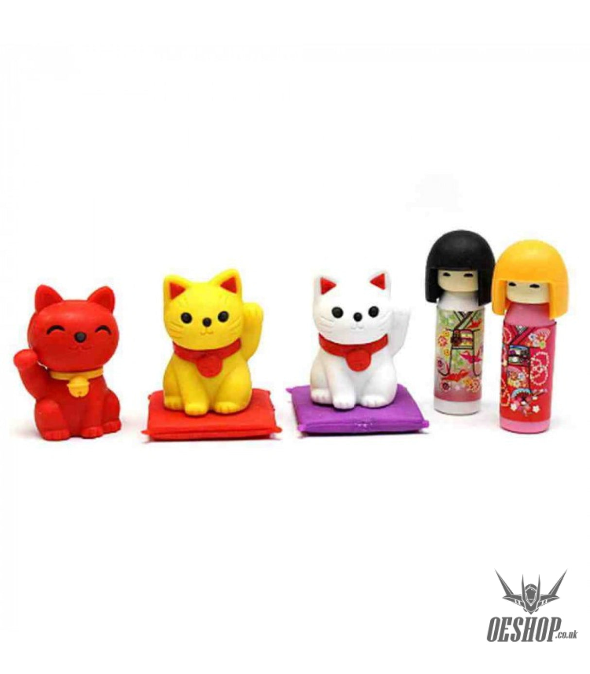 IWAKO Erasers  Kokeshi Beckoning cat Blister Pack Eraser Iwako 4.49 OEShop