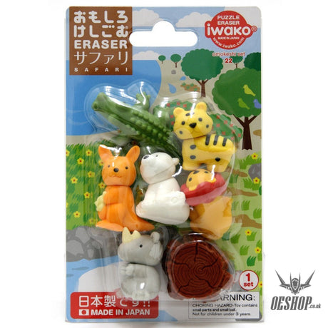 Iwako Puzzle Eraser Safari Blister Pack ER-BRI025 Iwako 4.49 OEShop