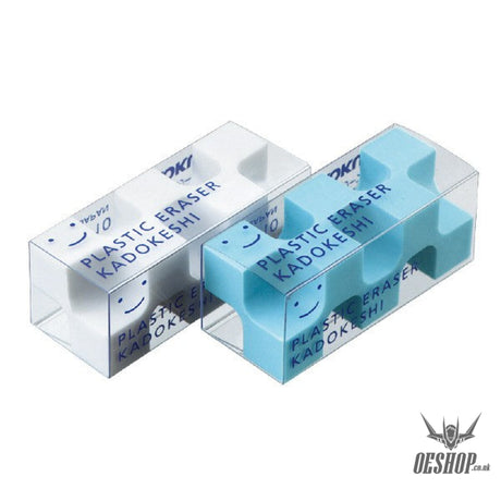 Kokuyo Eraser "Kadoke Shipuchi" Kadokeshi Blue/White 2-color set KOKUYO 1.99 OEShop