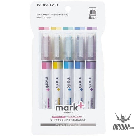 KOKUYO Mark+ 2-tone Color Highlighter 5-Pack KOKUYO 9.99 OEShop