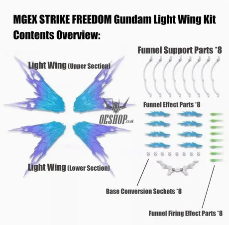 KOSMOS MGEX Strike Freedom LED Kit MGEX Model Lighting System DDB Light Wings Model Kits Accessories