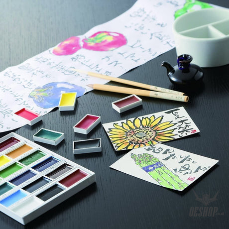 Kuretake Gansai Tambi 18 Watercolour Paints Set MC20/18V Kuretake 19.98 OEShop