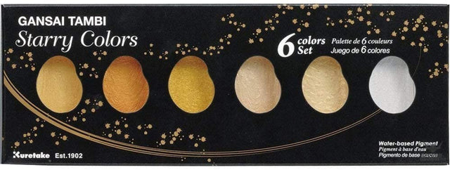 Kuretake Gansai Tambi Starry Colors 6 Metallic Paints Set MC20SC/6V Kuretake 13.98 OEShop