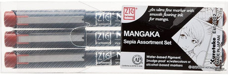 Kuretake Water Based Pen ZIG CARTOONIST MANGAKA Line Drawing Pen CNM/3VSP Kuretake 5.99 OEShop