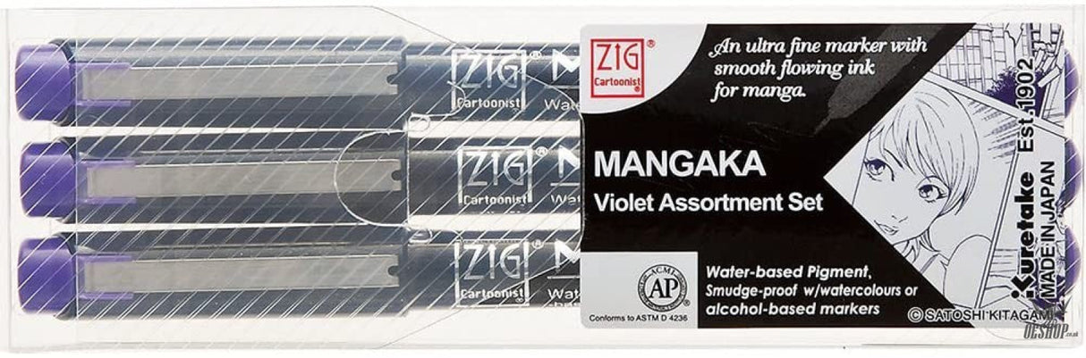 Kuretake Water Based Pen ZIG CARTOONIST MANGAKA Line Drawing Pen CNM/3VVL Kuretake 5.99 OEShop