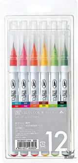 Kuretake Zig Clean Colour Real Brush Set of 12 colours  RB-6000AT/12VA Kuretake 24.98 OEShop