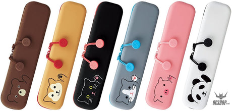 Lihit Lab Punilabo Slim Zipper Pouch Grey Cat A7717-4 LIHIT LAB. 11.99 OEShop