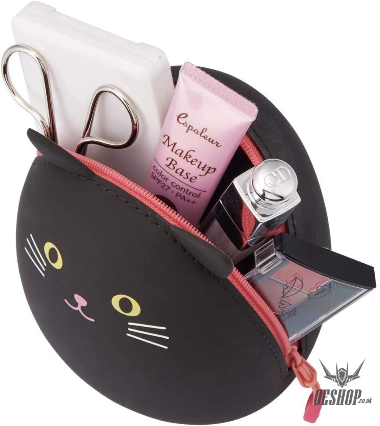 Lihit Lab PuniLabo Zipper Pouch Egg Shaped Big  - Gray Cat A7783-4 LIHIT LAB. 14.98 OEShop