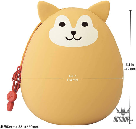 Lihit Lab PuniLabo Zipper Pouch Egg Shaped Big  - Shiba Dog A7783-2 LIHIT LAB. 14.98 OEShop