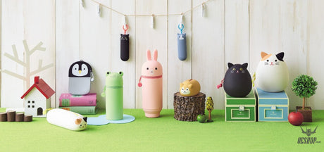 LIHIT LAB PuniLabo Zipper Pouch Egg Shaped - Gray Cat A7782-4 LIHIT LAB. 12.98 OEShop