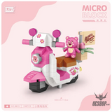 LOZ Micro Block 8613 Bear electric vehicle - 130 Pcs Model Bricks Building Blocks Building Blocks