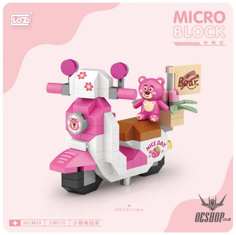 LOZ Micro Block 8613 Bear electric vehicle - 130 Pcs Model Bricks Building Blocks Building Blocks