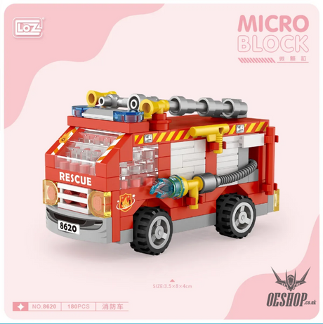 LOZ Micro Block 8620 Fire truck - 180 Pcs Model Bricks Building Blocks Building Blocks