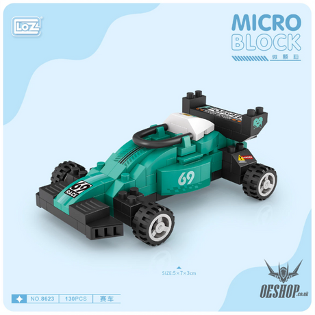 LOZ Micro Block 8623 Race car - 130 Pcs Model Bricks Building Blocks Building Blocks