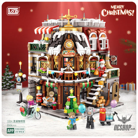 LOZ Mini Block 1054 Christmas Coffee shop - 2506 Pcs Model Bricks Building Blocks Building Blocks