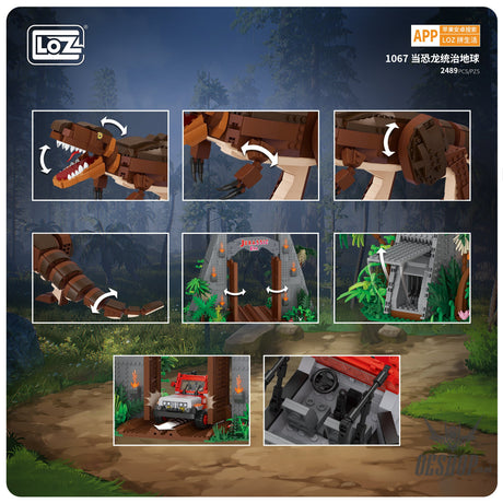 LOZ Mini Block 1067 Dinosaur - 2489 Pcs Model Bricks Building Blocks Building Blocks
