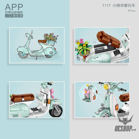 LOZ Mini Block 1117 Scooter 1/8 scale - 673 Pcs Model Bricks Building Blocks Building Blocks