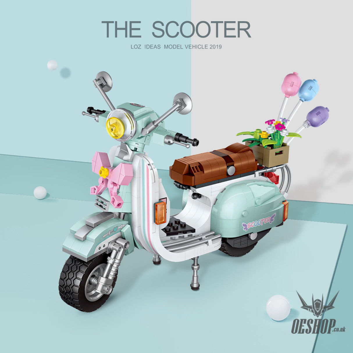 LOZ Mini Block 1117 Scooter 1/8 scale - 673 Pcs Model Bricks Building Blocks Building Blocks