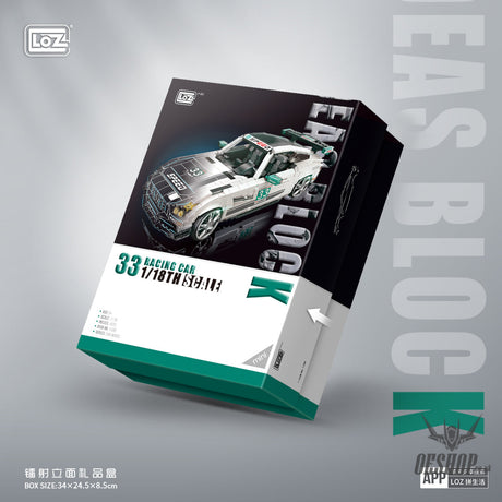 LOZ Mini Block 1128 Racing car 1/18 Scale - 1672 Pcs Model Bricks Building Blocks Building Blocks