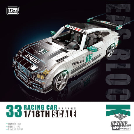 LOZ Mini Block 1128 Racing car 1/18 Scale - 1672 Pcs Model Bricks Building Blocks Building Blocks