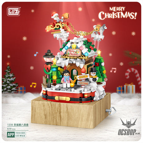 LOZ Mini Block 1238 Christmas house - Music box - 979 Pcs Model Bricks Building Blocks Building Blocks