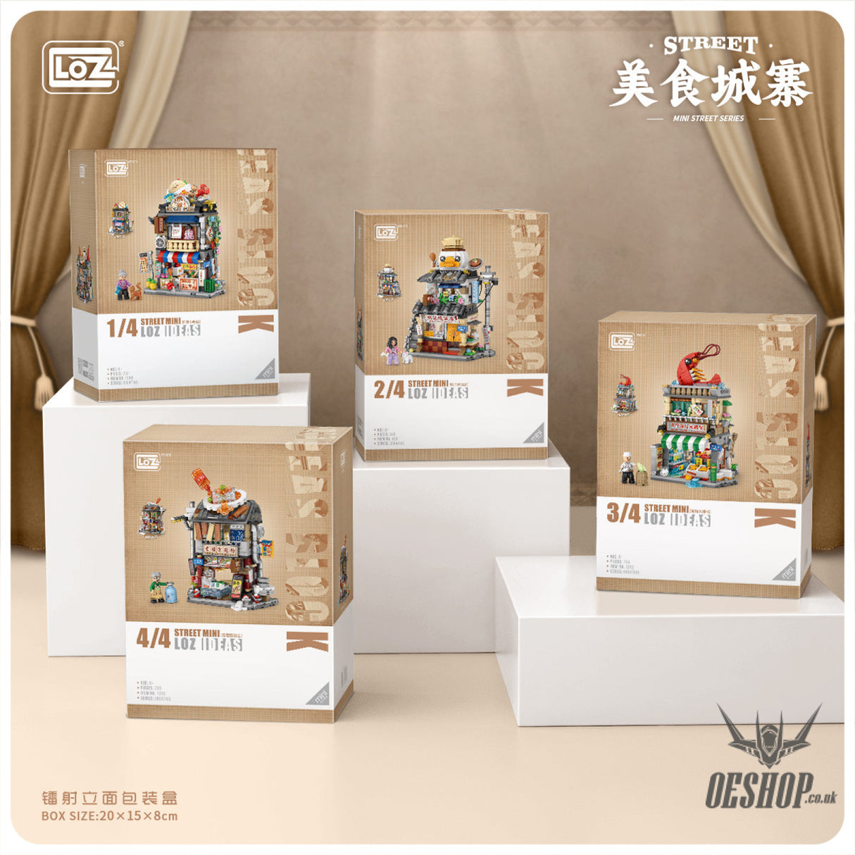 LOZ Mini Block 1292 Seafood stall - 796 Pcs Model Bricks Building Blocks Building Blocks