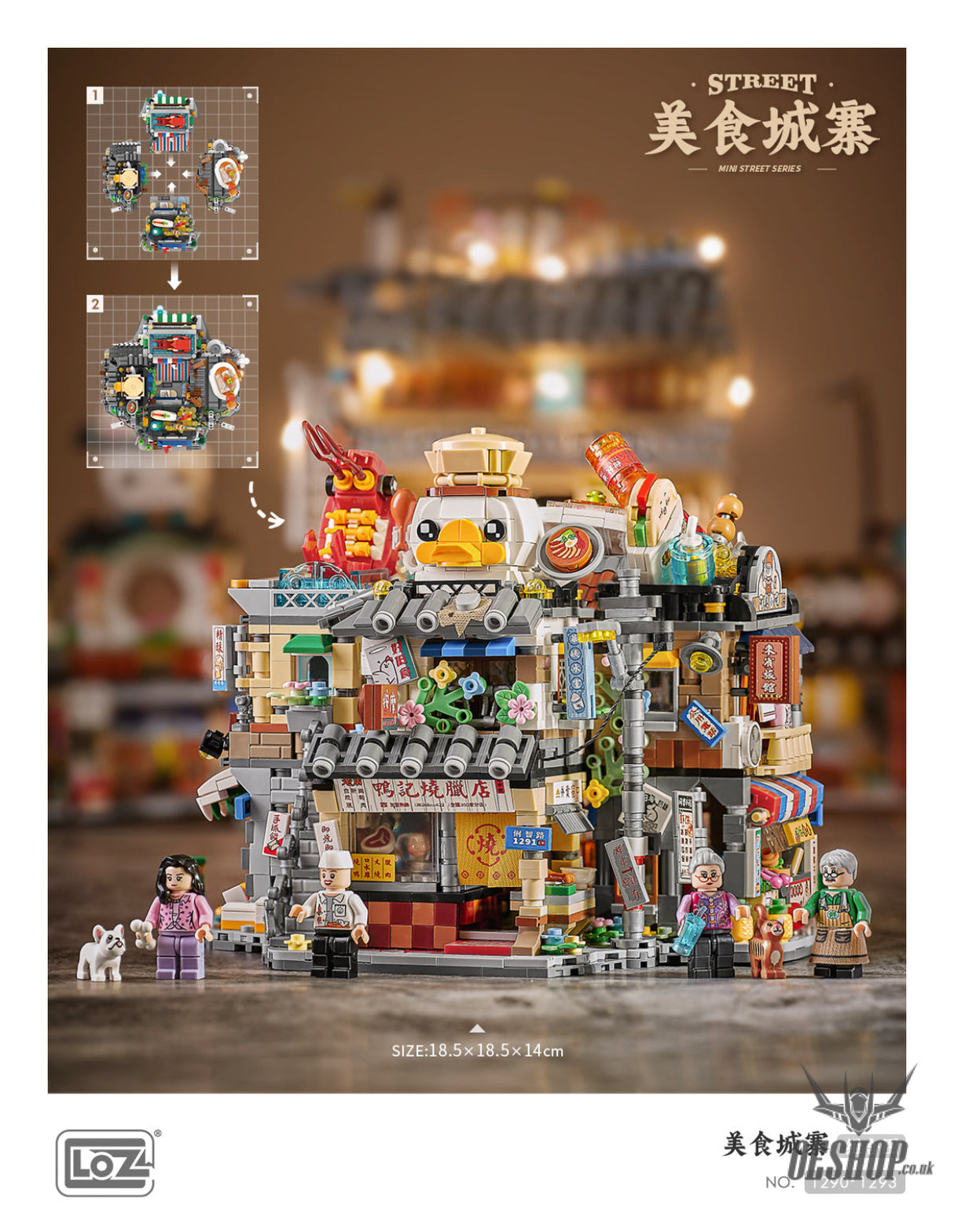 LOZ Mini Block 1292 Seafood stall - 796 Pcs Model Bricks Building Blocks Building Blocks