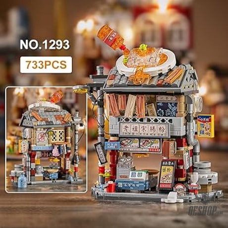 LOZ Mini Block 1293 Rice Roll shop - 733 Pcs Model Bricks Building Blocks Building Blocks