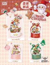 LOZ Mini Block 1303 Chrismas house Hugging bucket (with button cell) - 800 Pcs Model Bricks Building Blocks Building
