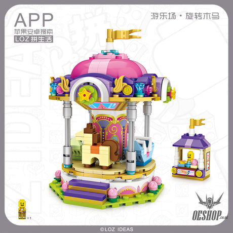 LOZ Mini Block 1720 merry-go-round - 406 Pcs Model Bricks Building Blocks Building Blocks
