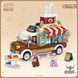 LOZ Mini Block 1740 Coffee truck - 444 Pcs Model Bricks Building Blocks Building Blocks