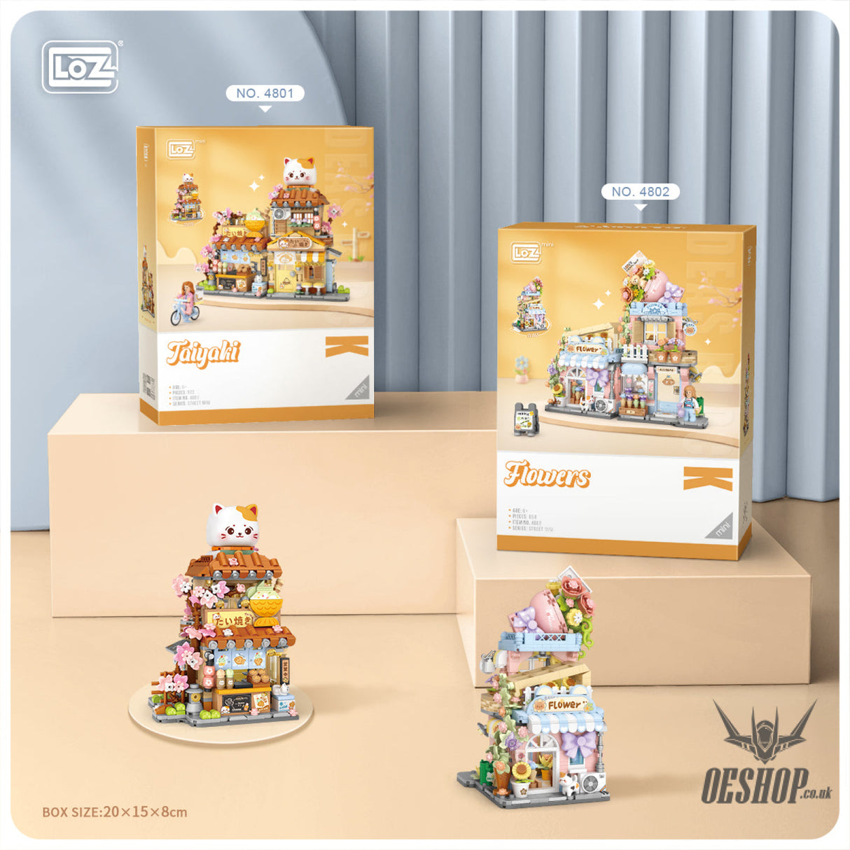 LOZ Mini Block 4802 Flower shop - 654 Pcs Model Bricks Building Blocks Building Blocks