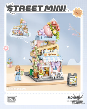 LOZ Mini Block 4802 Flower shop - 654 Pcs Model Bricks Building Blocks Building Blocks