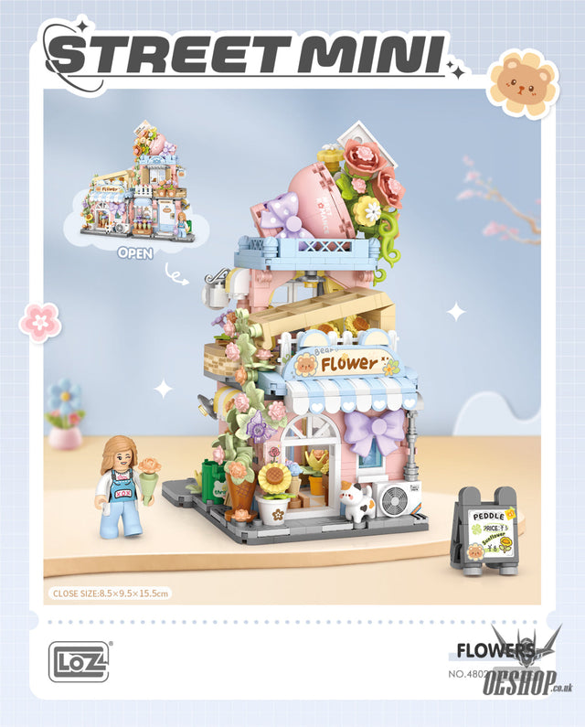LOZ Mini Block 4802 Flower shop - 654 Pcs Model Bricks Building Blocks Building Blocks