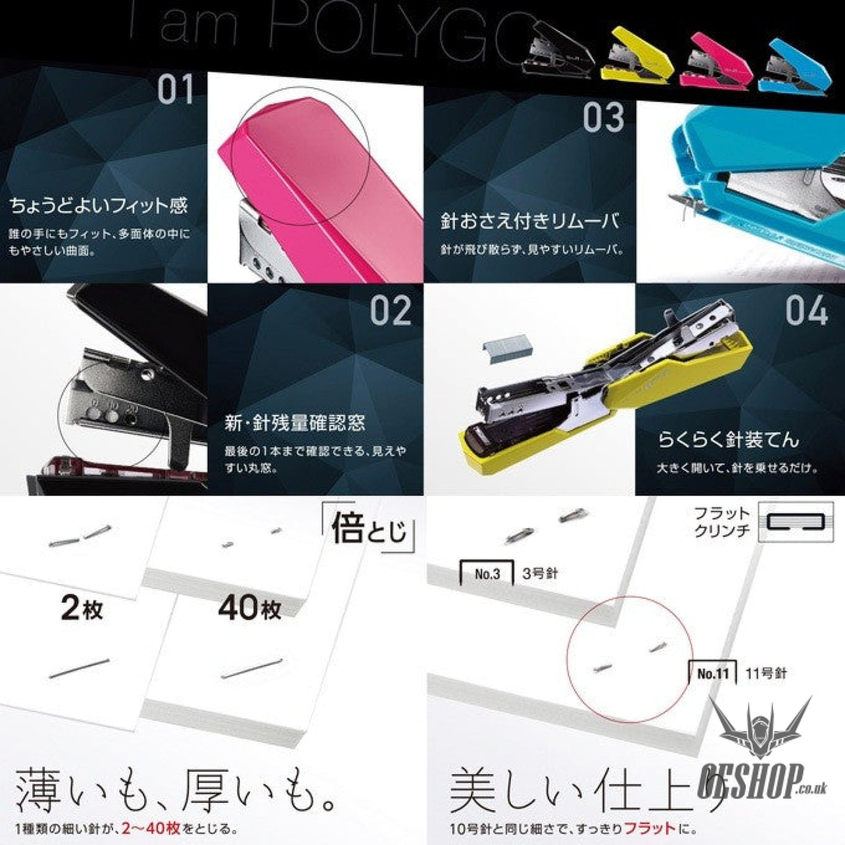 MAX HD-11SFLK/B Vaimo 11 POLYGO Stapler Blue MAX 13.98 OEShop