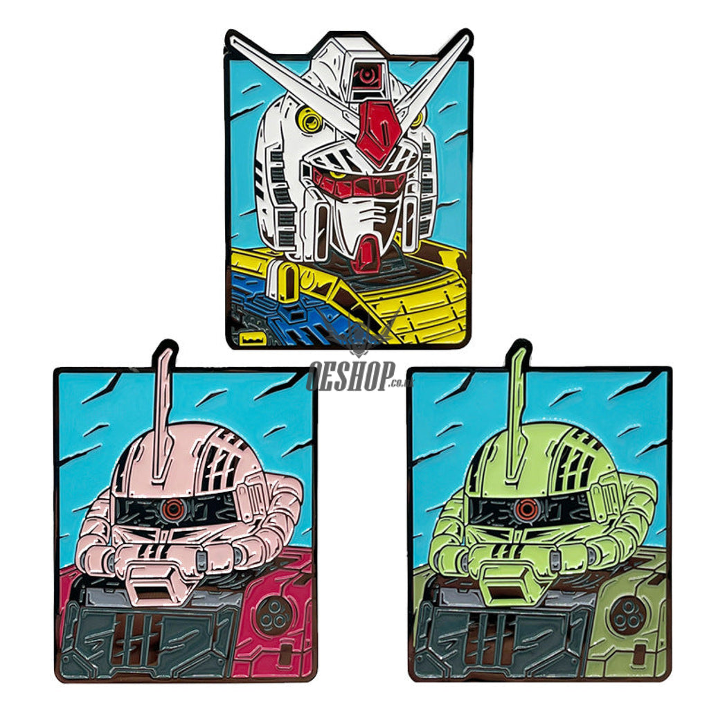 Mecha Mobile Suit Enamel Pin Custom Made Anime Robot Big Badge A (Set Of 3) Sticker