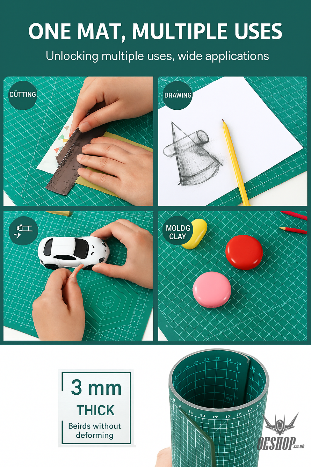Multi-Size Double-Sided Cutting Mat / Anti-Cut Craft Board Cutting Mat