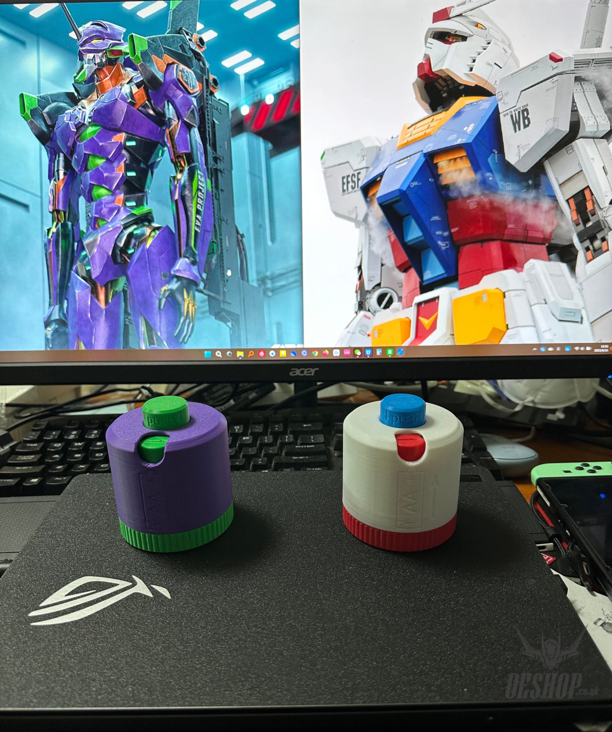 YLJ3D 360° Rotary Battery Storage Case for AA & AAA Batteries