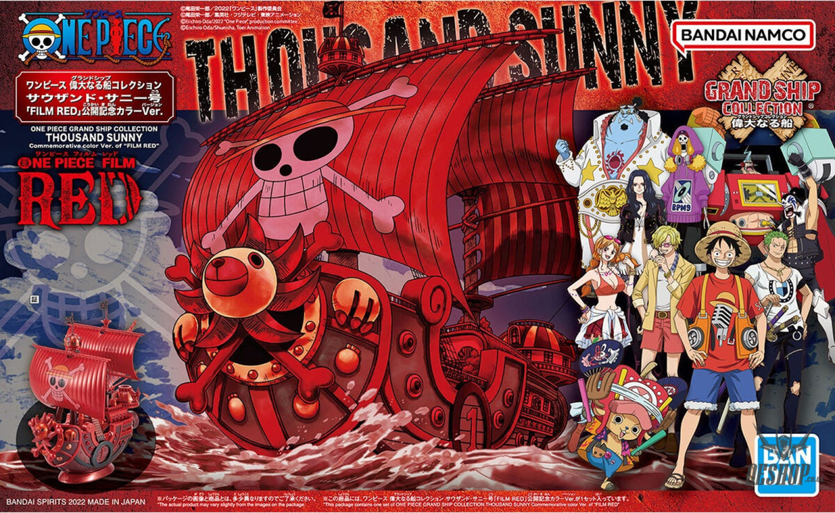 One Piece Grand Ship Collection Thousand Sunny FILM RED Commemorative Color Ver. Scale Model Kits