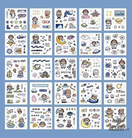Paper Dyeing Sticker Gift Box Big Adventure 100 sheets Washi Paper no repeated OEShop 8.99 OEShop