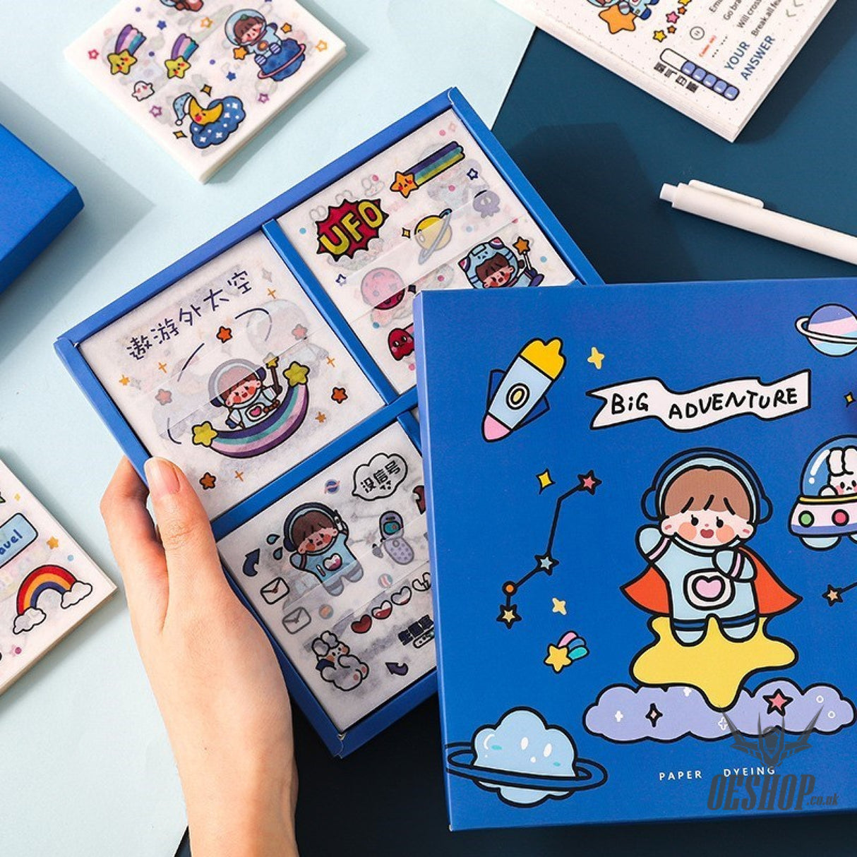Paper Dyeing Sticker Gift Box Big Adventure 100 sheets Washi Paper no repeated OEShop 8.99 OEShop